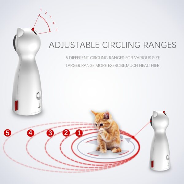 Creative Cat Pet LED Laser Funny Toy Smart Automatic Cat Exercise Training Entertaining Toy - Image 4