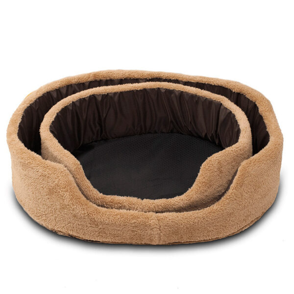 Soft Warm Wool Dog Bed Round Shape Pet Sofa - Image 5